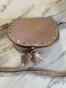 VICTORIA'S SECRET Small Pink Saddle CROSSBODY Handbag Purse, Used - Picture 1 of 9