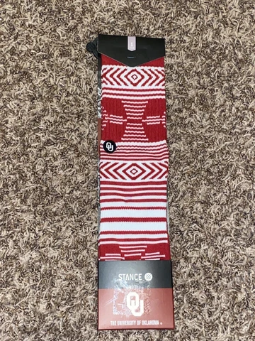 NWT STANCE NCAA “University of Oklahoma” Men’s Soft Crew Socks Size: 3-5.5, $18 Cover