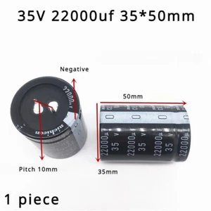 1 pieza Snap in 35V 22000UF 35X50 condensador electrónico 22000UF 35V 35*50 2 pines - Imagen 1 de 3
