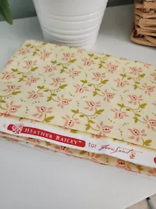 Fabric-1 Yard- Heather Bailey, Peach Floral: Fresh Cut-31"Lx 44"W-Free Spirit - Picture 1 of 8