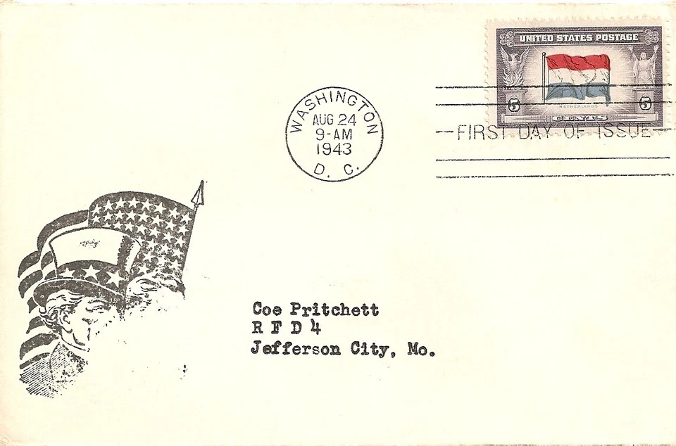 SCOTT 913 NETHERLANDS OVERRUN NATIONS FIRST DAY COVER FDC - Image 1 of 1