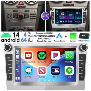 4+64GB Android 14 DAB+ Per Opel Astra H Meriva Corsa C D Carplay Autoradio Navi - Foto 1 di 14
