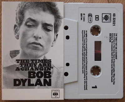 BOB DYLAN - THE TIMES THEY ARE A-CHANGING (CBS 4032021) 1980s UK CASSETTE TAPE - Image 1 of 3