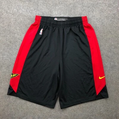 Atlanta Hawks Shorts Mens XL Tall Black Red Team Issued Practice Nike Dri Fit - Image 1 of 4