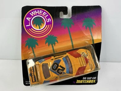 Vintage 1987 Matchbox L.A. Wheels Zakspeed Ford Mustang #20 Yellow HTF  - Image 1 of 4