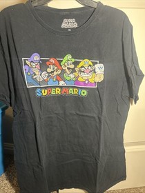 Super Mario Bros Shirt X Large Nintendo NES Luigi Mario Waluigi Video Games Tee