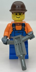 LEGO&reg; Minifigure City Town Builder Dungarees Blue Set 3351 Mini Heroes con005