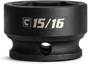 Herramientas Capri 15/16 pulgadas Enchufe de impacto rechoncho, unidad de 3/8, 6 15/16 pulgadas - Imagen 1 de 7