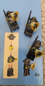 3 Authentic LEGO Kingdoms Chess Knight Minifigures 853373 Medieval