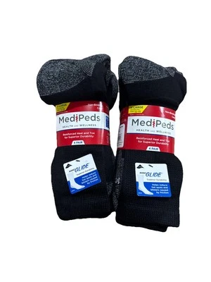 MediPeds Unisex Cuarto Diabético con Top Sin Atar, Negro/Gris X-Grande Paquete de 2 Foto 1 de 4