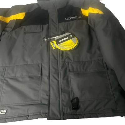 Ski-Doo Men’s Track And Trail Jacket Size Medium Waterproof Brand New Gray - Image 1 of 4