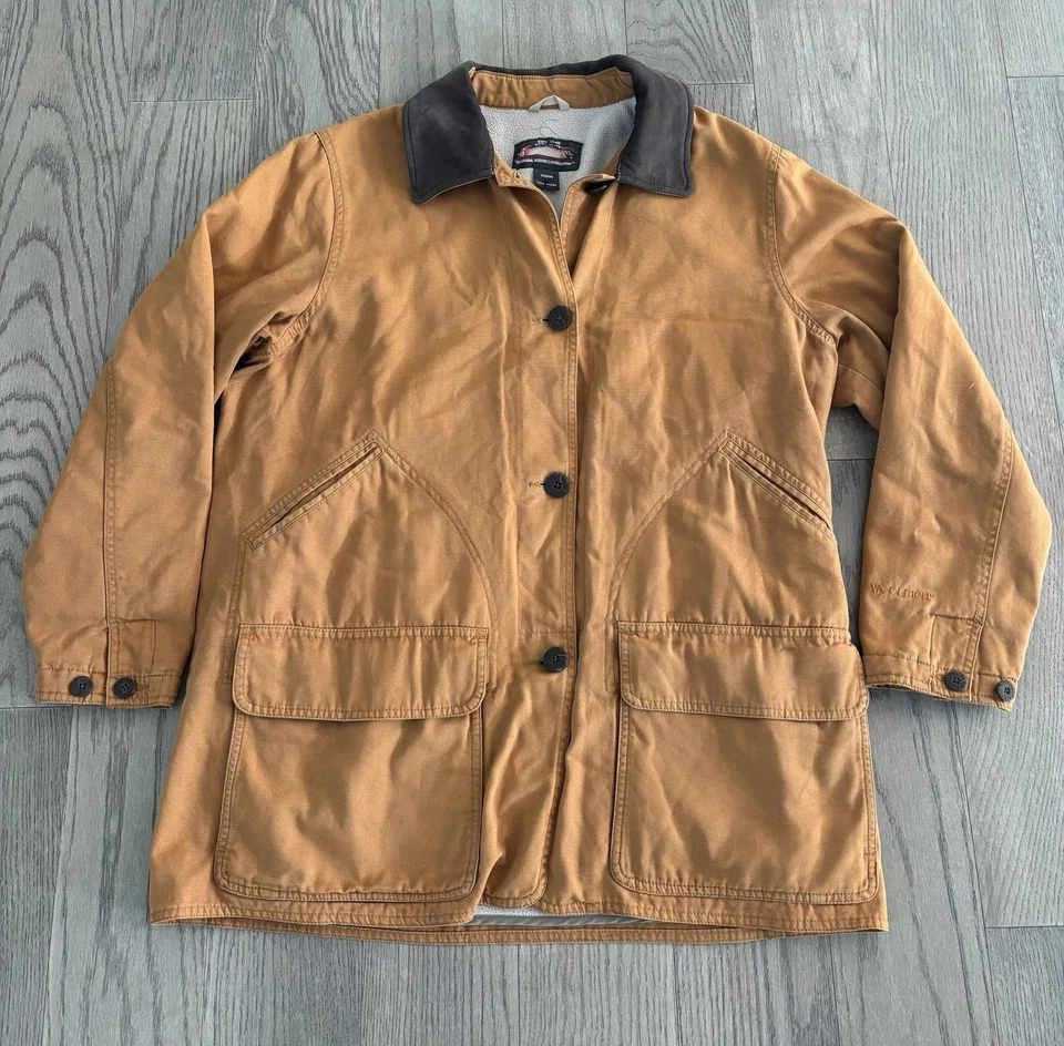 Chaqueta Forrada de Vellón Woolrich Sherpa De Colección Grande Exterior Beige Para Mujer Tareas Foto 1 de 3