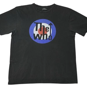 Vintage The Who Band T Shirt Mens Size XL Graphic Print Cotton Black Rock Tee - Picture 1 of 10