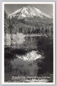 Postkarte RPPC Mt Lassen Manzanita Lake California EKC - Bild 1 von 2