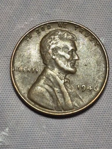1946 Wheat Penny No Mint Mark Extremely Rare Error On The Rim "L" In Liberty - Picture 1 of 2