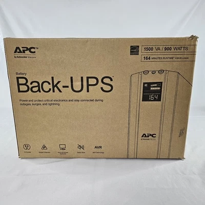 APC BX1500M Back-UPS Pro 1500VA 900 Watts 10 Out Uninterruptible Power Supply - Image 1 of 4