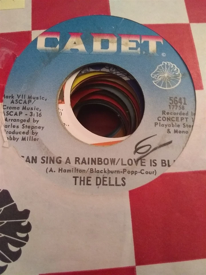 The Dells, I Can Sing a Rainbow/Love Is Blue ~ 1969 Cadet 45 +sleeve - Image 1 of 1