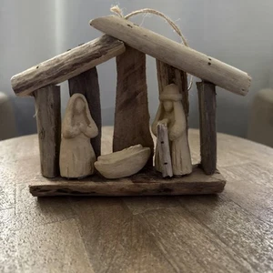 Adorno de belén de madera rústico - Imagen 1 de 4