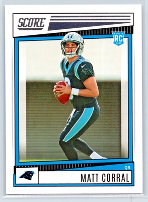 2022 Panini Score Football NFL #302 Matt Corral RC Rookie Card Panthers - Image 1 of 2