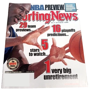 Michael Jordan Cover The Sporting News Magazine October 22 2001 Wizards - Picture 1 of 10