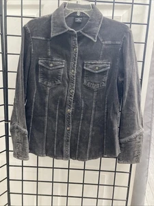 Tribal Cordjacke Damen grau M, tailliert, Boho Western  - Bild 1 von 9