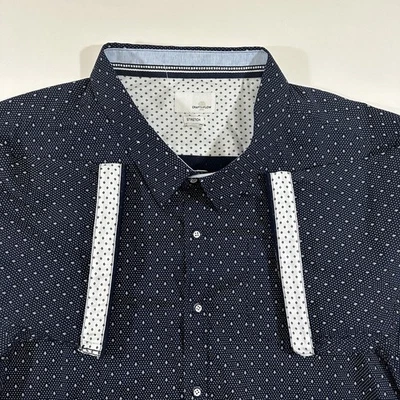 Craft And Flow manga corta abotonada azul blanco para hombre 2XL Foto 1 de 4