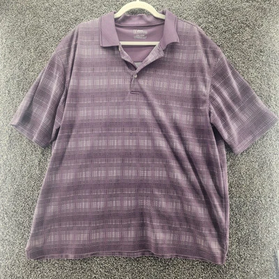 PGA Tour XXL Púrpura Manga Corta Cuadros Polo Foto 1 de 4