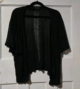 Black Crochet Glitter Jacket - Picture 1 of 3
