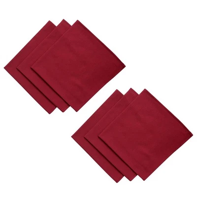 6er Set Stoffservietten Textilservietten 45 x 45cm aus 100% Baumwolle Dunkelrot - Bild 1 von 4