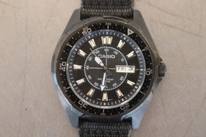 Casio AMW-110 Quartz Classic Analog Day Date Stainless 100M Mens Watch AS-IS - Picture 1 of 4