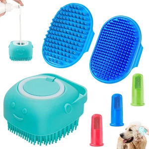 3PCS Dog Bath Brush | Dog Shampoo Brush | Dog Scrubber for Bath | Dog Bath Brush - Picture 1 of 12