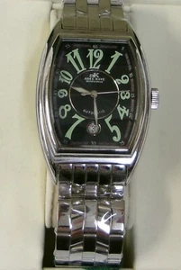 Adee Kaye Men's Automatic Tonneau Watch Stainless Steel NEW in Original Box - Picture 1 of 7