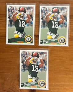 Lot Of 3- 2011 Topps #149A Randall Cobb Rookie Card leaping catch