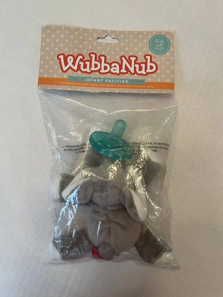 7 Units Total WubbaNub Elephant Infant Baby Soothie Pacifier Binky BRAND
