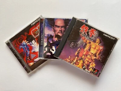 Tekken 1 2 3 set Ps1 Lot 3 Sony PlayStation Namco JP Japan Game Import NTSC-J - Image 1 of 4