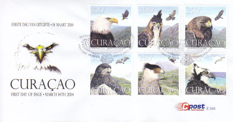 Curazao Edición FDC 2014 (45) Aves rapaces Foto 1 de 1
