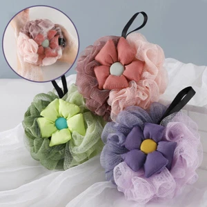 Esponja de baño flores bicolor diseño moderno para ducha y baño - Imagen 1 de 20