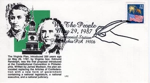 WE THE PEOPLE BICENTENNIAL STATION, PHILADELPHIA, PA 1987 FDC18991 - Bild 1 von 1
