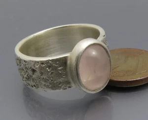 REIF-DESIGN - MONDSTEIN RING - UNIKAT AUS EIGENER GOLDSCHMIEDE - 999 FEINSILBER - Bild 1 von 5