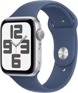 Apple Watch SE GPS (2nd Gen) 44mm Aluminum Case w/Denim Sport Band (MXER3LL/A) - Photo 1 sur 9