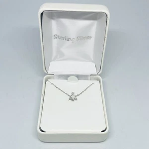 NIB Kohl's 16-18" Sterling Silver Christmas Tree Holiday Necklace Gift - Picture 1 of 6