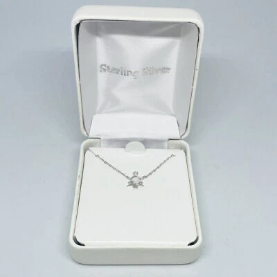 NUEVO EN CAJA Kohl's 16-18" Plata Esterlina Árbol de Navidad Vacaciones Collar Regalo Foto 1 de 4