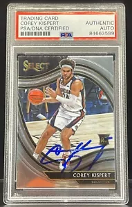 Corey Kispert Signed 2021-22 Select Chronicle Rookie Card Wizard Slabbed PSA/DNA - Picture 1 of 2