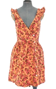 Zara Summer Dress Linen Cotton Blend Floral Tropical Strappy 90s Size S BNWT - Picture 1 of 18
