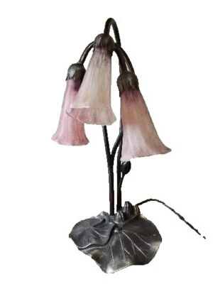 Lily Pond Accent Three Lights Lamp High Bronze Tone Base Corded Size 16" - Изображение 1 из 4