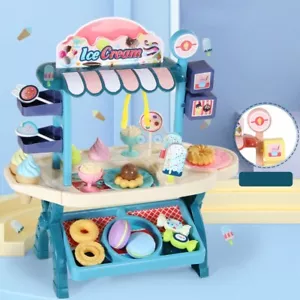 Sweets Food Ice Cream Cart Food Scoop Cone Food Cupcake Toy Dessert Pretend Play - Picture 1 of 4