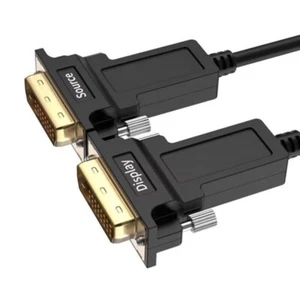 5M DVI-D Dual Link 24+1 Pin Gold Male 4K Digital Video Cable For Monitor PC TV - Picture 1 of 5