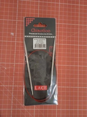 CHIAOGOO SS RUNDSTRICKNADEL RED LACE EDELSTAHL 40 CM - 80 CM