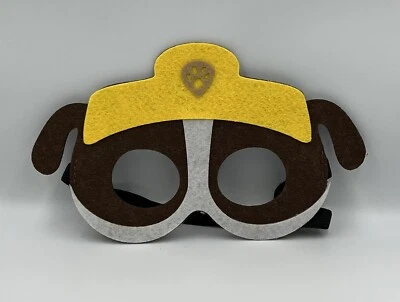 MARKENLOS Paw Patrol Kinder Rubble Maske Filz mit Elastischen Seil Karneval Fasching Neu