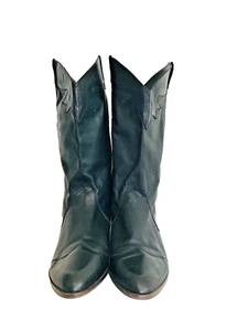 Botas vaqueras vintage Nine 9 West de cuero NEGRAS para mujer 6,5 M CHERRIE - Imagen 1 de 12